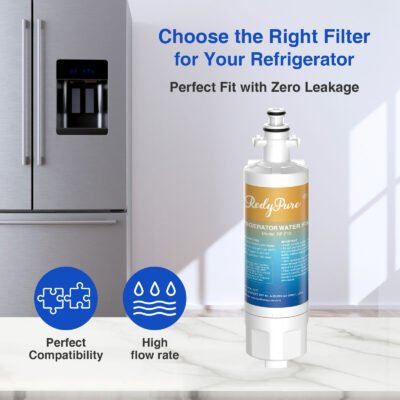 5 Pack Redypure Refrigerator Water Filter Replacement For LG LT700P, ADQ36006101, ADQ36006102, LG 469690, LFX31935ST, RWF1200A, Kenmore 469690, 79572032110, RFC0700A