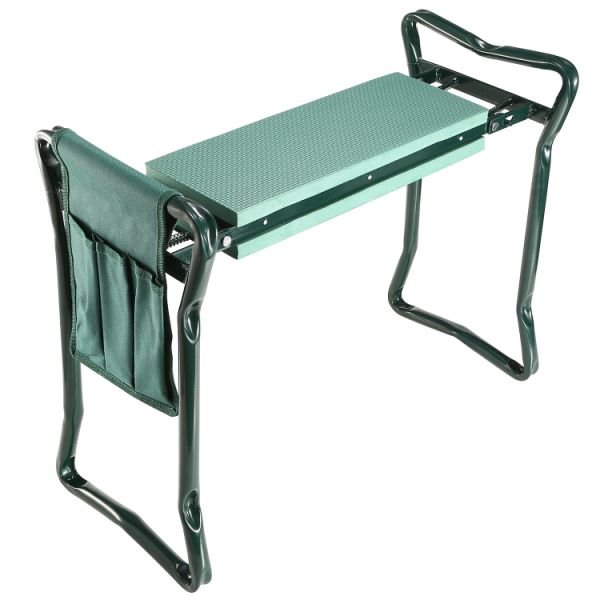 Foldable Garden Kneeler Seat With Kneeling Soft Cushion Pad Tools Pouch Portable Gardener