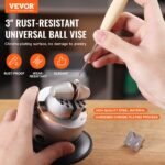 Ball Vise, 3" Engraving Setting Tool, 360° Rotation Engraving Block Vise, 70 PCS Attachment Jewelry Engraving Block Tools Standard Block For Gemstone Inlay And Small-Scale Engraving