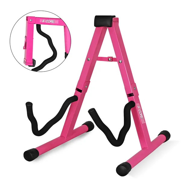 5 Core Guitar Stand A Shape Foam Arm Rubber Pad For Acoustic Electric Bass