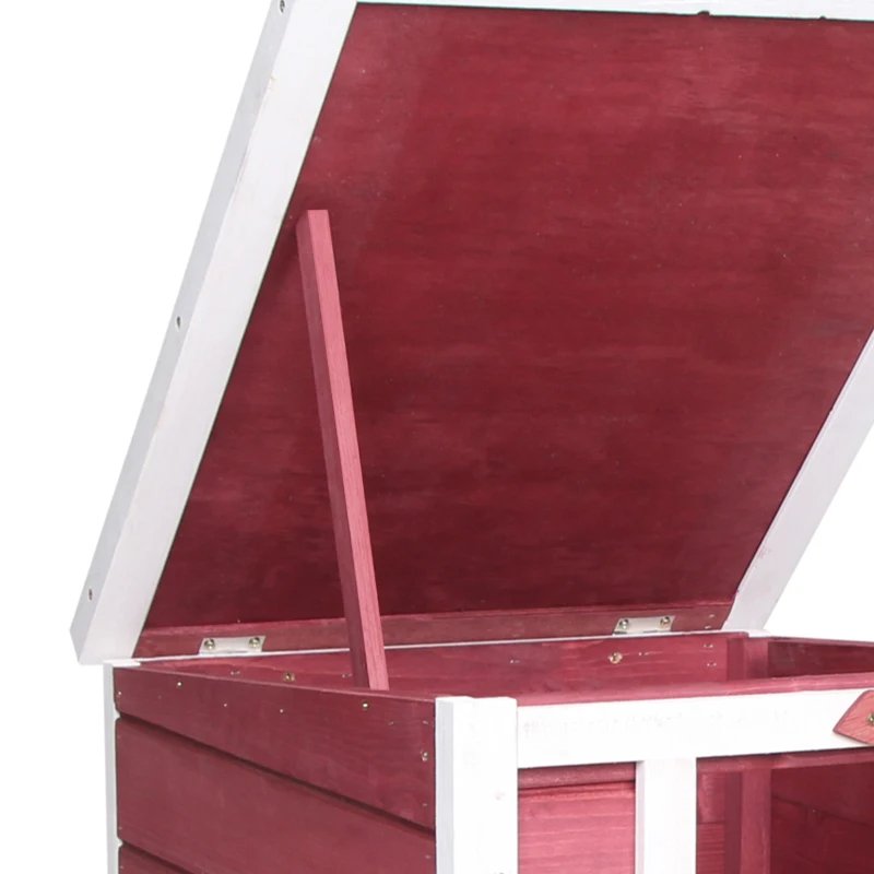 Small Rabbit Hutch Bunny Cage Guinea Pig Cage Duck House Dog House With Openable & Waterproof Roof - Image 3