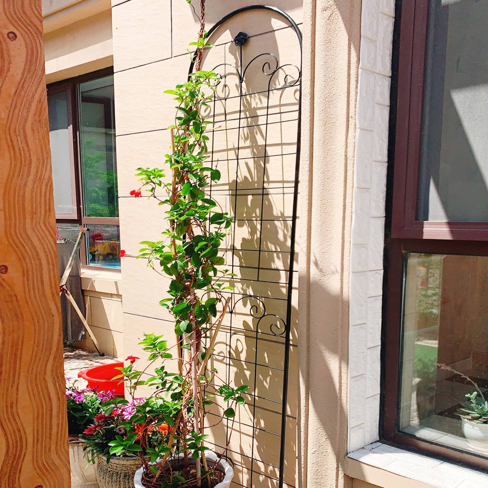 4 Pack Metal Garden Trellis For Climbing Plants Outdoor Netting Trellis - Image 13