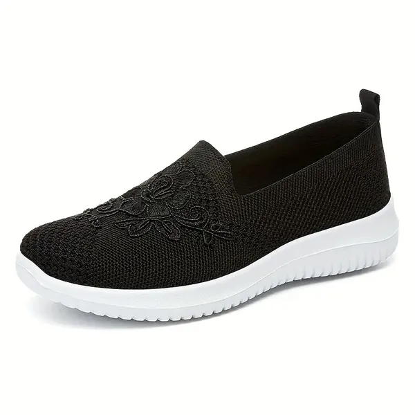 Women'S Breathable Hollow Flat Shoes, Shallow Mouth Flower Solid Color Mesh Shoes, Fashionable Lazy Shoes - Image 4
