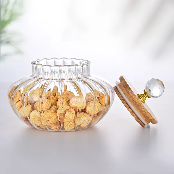 1 PCS High Borosilicate Stripe Sealed Jar, Kitchen Storage Jar, Coffee Can, Coffee Storage Container - Image 5