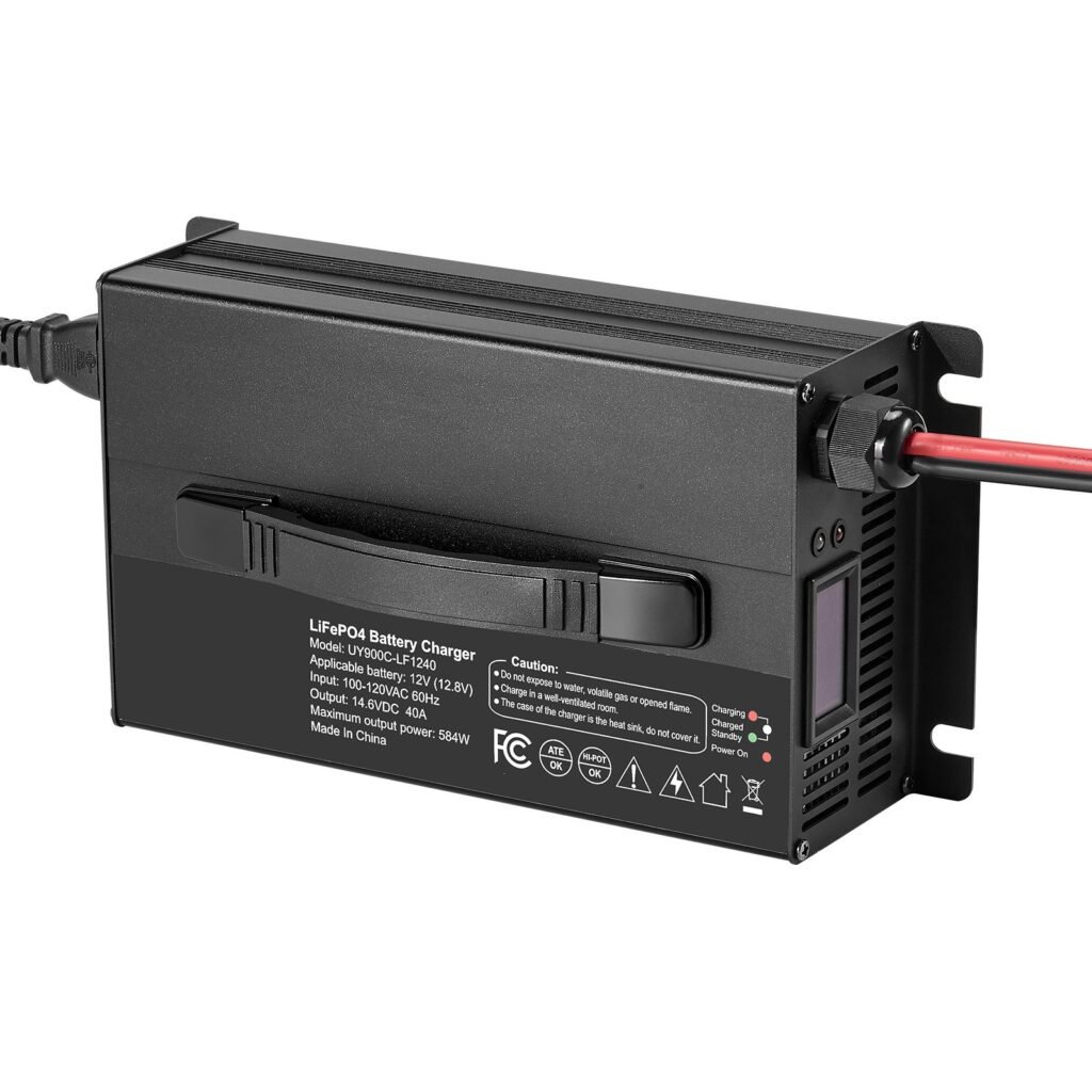 12V 40A Lithium Battery Charger 14.6V AC-DC LiFePO4 Smart Charger For RV —