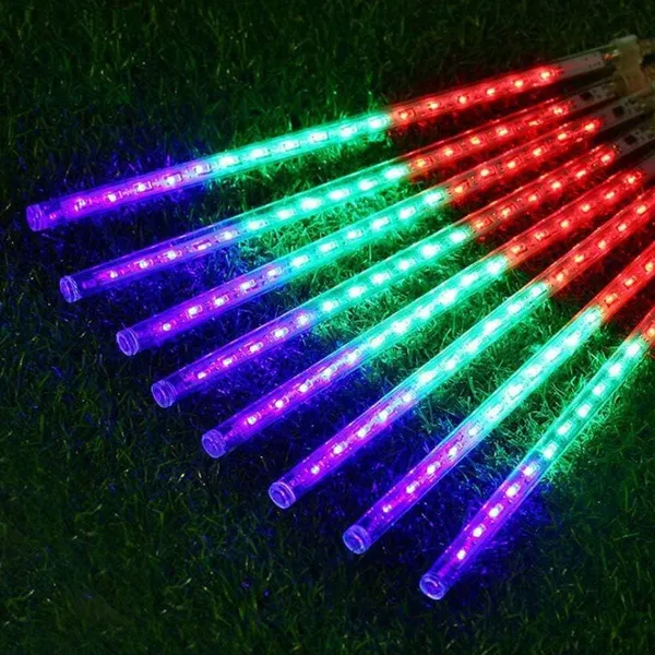 Outdoor Christmas Lights, Outdoor Halloween Lights, LED Meteor Shower Lights, Suitable For Christmas, Weddings, Parties, Festivals, Gardens, Tree Decorations - Blue, White, Blue Warm Tones - Image 3