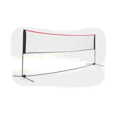 Portable Badminton Nets, Height-adjustable Volleyball Nets, Badminton Bags, Indoor And Outdoor Volleyball Nets-Red And Black.17FT