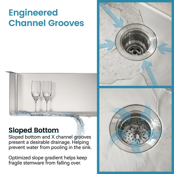 33'x19' Embedded Double Bowl Kitchen Sink, Overmount Handmade Sink In Brushed - Sink Only - Unable Ship Weekends, TK And TEMU Only For Pickup - Image 4
