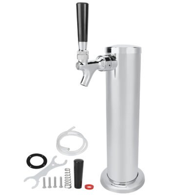 Stainless Steel Beer Draft Tower With Single Faucet Dispenser Home Brewing Equipment