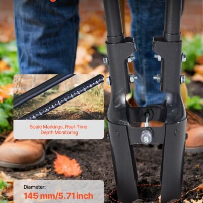Post Hole Digger With Carbon Steel Handle Scale Marks 57.5Manual Hole Digger