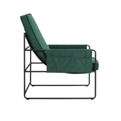 Sling Accent Chair,  Comfy Chair With Removable Cushion, Vanity Chair,  With Storage Bag For Living Room, Room Chair For Living  Room, Bedroom, Office, Green