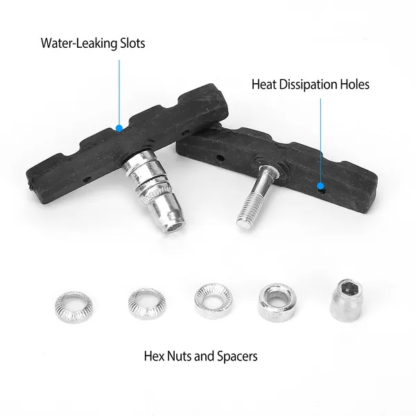 5 Pairs V Bike Brake Pads Road Mountain Bicycle V-Brake Blocks Set 70mm Non-Slip V Bicycle Stop Caliper - Image 2