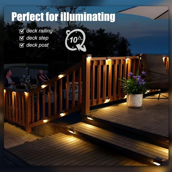 32/16 PCS Decorative Light Solar Energy Waterproof And Dustproof Light Source Sensing Suitable For Shopping Malls Guardrails Decks Stairs Gardens Courtyards Family's Day Gifts Outdoor Lighting - Image 3