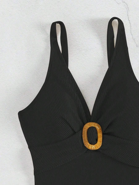 New Sexy One-piece Women's Swimsuit Covers The Belly And Makes You Look Slimmer, With A V-neck That Exudes A Sense Of Luxury - Image 5