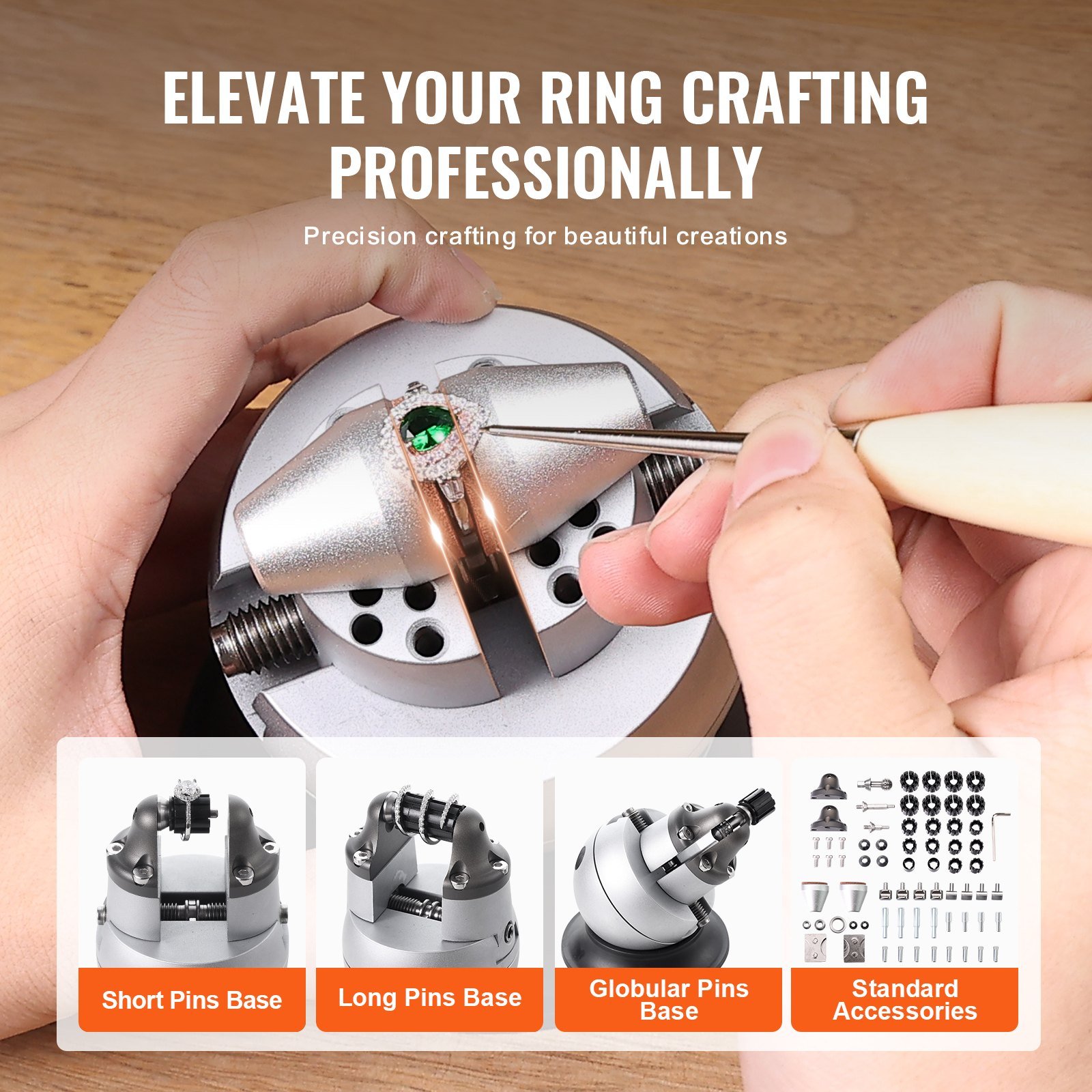 Ball Vise, 3" Engraving Setting Tool, 360° Rotation Engraving Block Vise, 70 PCS Attachment Jewelry Engraving Block Tools Standard Block For Gemstone Inlay And Small-Scale Engraving - Image 3