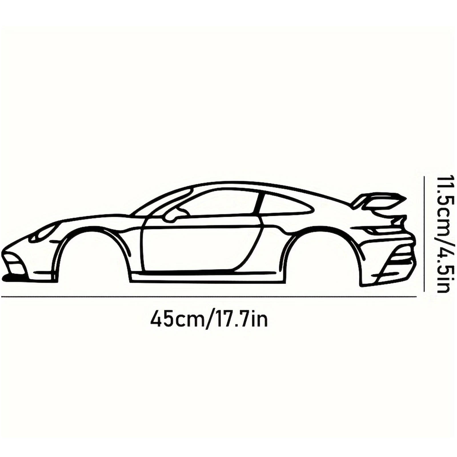 Stylish Edge Metal Line Racing Car Wall Adornment-Suspended Iron Wall Sculptures