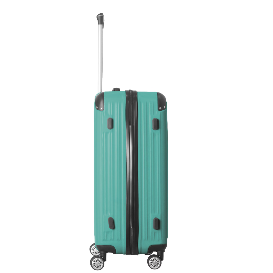 3-Piece Lightweight ABS Hardshell Luggage Set 20 , 24 , 26 -In Fresh Green With Spinner Wheels, TSA Lock, And Adjustable Telescopic Handle - Durable Travel Suitcases - Image 3