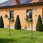 2 Packs Heavy Duty Double Shepherds Hook Bird Feeder Pole Garden Hanging Holder For Bird Feeder Garden Plant Lantern For Outdoor Garden Patio