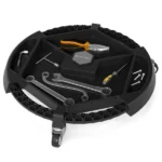 Rolling Garage Tool Caddy With 4 Storage Compartments & Magnetic Holders, 360' Swivel Wheels Portable Tool Tray Organizer