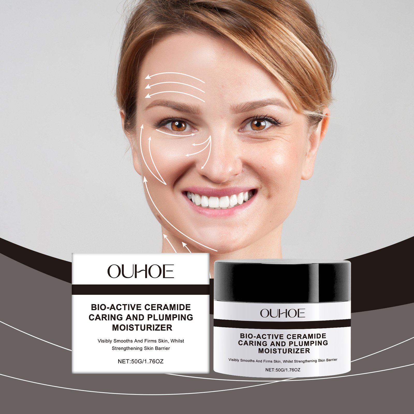 OUHOE Facial Moisturizer, Gently Care The Face, Nourish The Skin, Moisturize And Moisturize The Face Firming Essence - Image 2