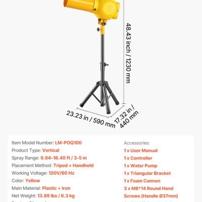 Foam Machine, Handheld Spray Foam Cannon Party Machine, Bubble Cannon With Fan & Triangular Structure, Dense Foams Maker For Gatherings, Backyard, Celebrations & Party, Continuous Foams Output