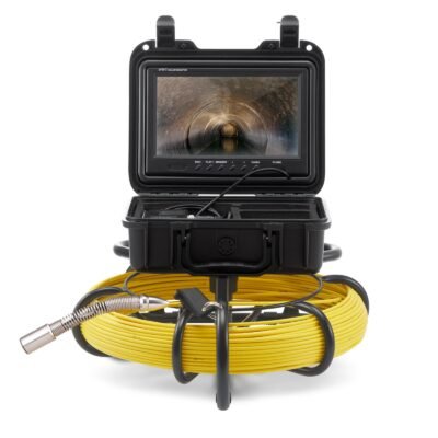 Sewer Camera, 230 Ft/70 M, 9" Screen Pipeline Inspection Camera With DVR Function, Waterproof IP68 Camera With 12 Adjustable LEDs, With A 16GB SD Card, For Sewer Line, Home, Duct Drain Pipe Plum