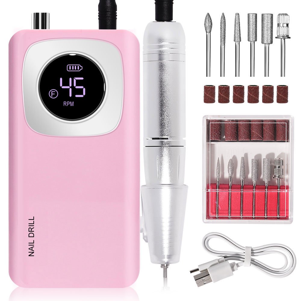Rechargeable Electric Nail File Professional - 45000RPM Portable Efile Nail Drill Kit, Cordless E File Nail Drill Machine For Acrylic Gel Nails Salon Home Manicure Use - Image 4