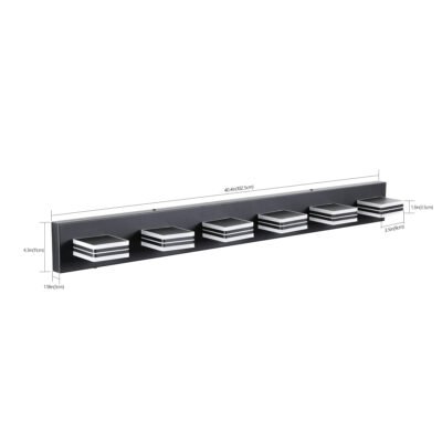 40  Modern 6-Light LED Vanity Light - Sleek Bathroom Wall Fixture, Iron & Acrylic, Dimmable & Energy-Efficient, Ideal For Mirror Lighting