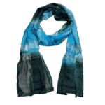 Turquoise Metallic Scarf - Shimmer Skinny Scarf 66inchx9.4inch