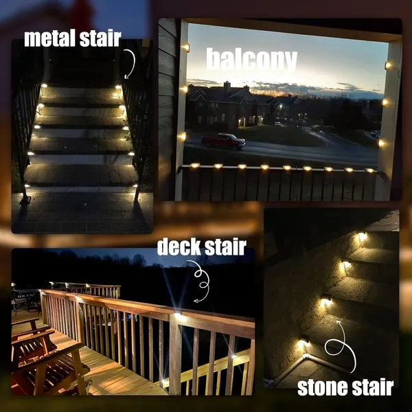 32/16 PCS Decorative Light Solar Energy Waterproof And Dustproof Light Source Sensing Suitable For Shopping Malls Guardrails Decks Stairs Gardens Courtyards Family's Day Gifts Outdoor Lighting - Image 2