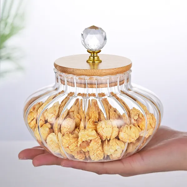 1 PCS High Borosilicate Stripe Sealed Jar, Kitchen Storage Jar, Coffee Can, Coffee Storage Container - Image 3