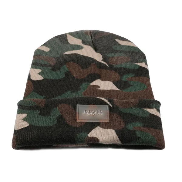 Unisex 5 LED Knitted Beanie Winter Warm Hat Camping Jogging Running Cap Headlamp - Image 2