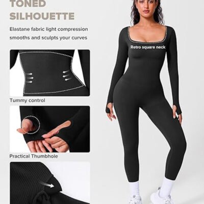 Snatched Waist Body Shaper-Long Sleeve And Full Leg