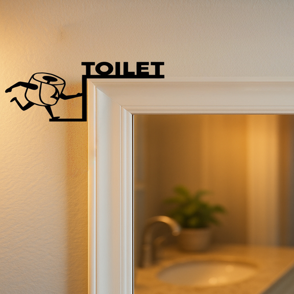 CIFbuy Retro Iron Bathroom Wall Art Funny Quote Sign Home Decor Gift(TikTok, Temu Pick-up Service) - Image 5