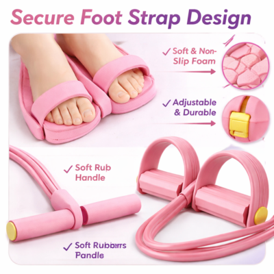 6-Tube Pedal Puller Resistance Rope, Foot Pedal Resistance Band, Yoga Elastic Exercise Bands, Stretching Slimming Training, Strength Exercise, Resistance Workout, Elast Compreh