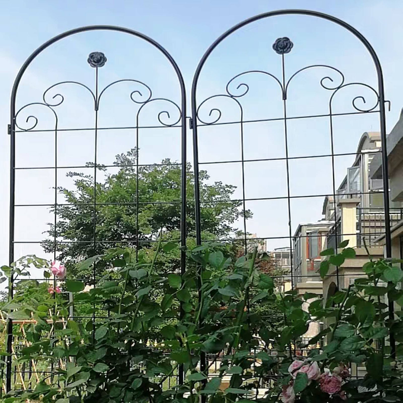4 Pack Metal Garden Trellis For Climbing Plants Outdoor Netting Trellis - Image 11