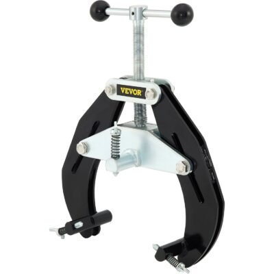 Pipe Clamp, 2 To 6 In, High Strength Ultra Clamp With Quick Acting Screws, Steel Pipe Alignment Tool With Lightweight Design, Black