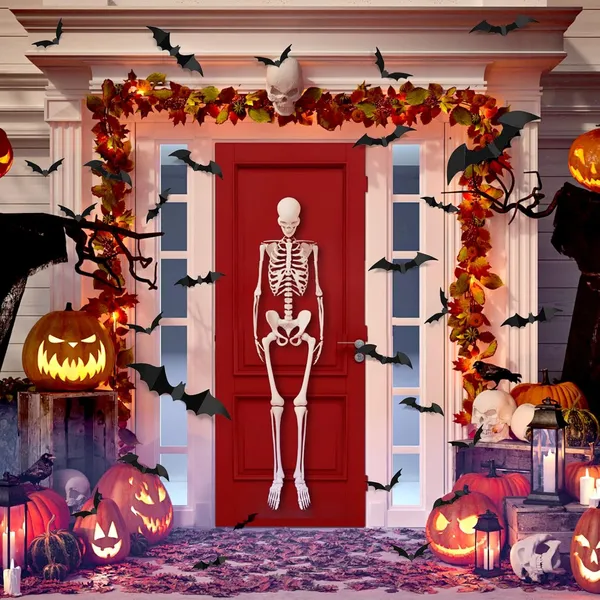 100pcs Bats Halloween Decorations: Halloween Bats Wall Décor Bat Stickers Decals PVC 3D Wall Bat Scary Stickers Halloweens Party Decorations Indoor Outdoor DIY Home Window Door Décor - Image 5