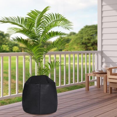 2 Pcs Winter Anti-Freeze Plant Pot Protector Cover With Drawstring And Zipper- Plant Protection Cover
