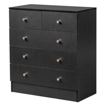 4-layer 5-drawer Cabinet, Storage Cabinet, Black