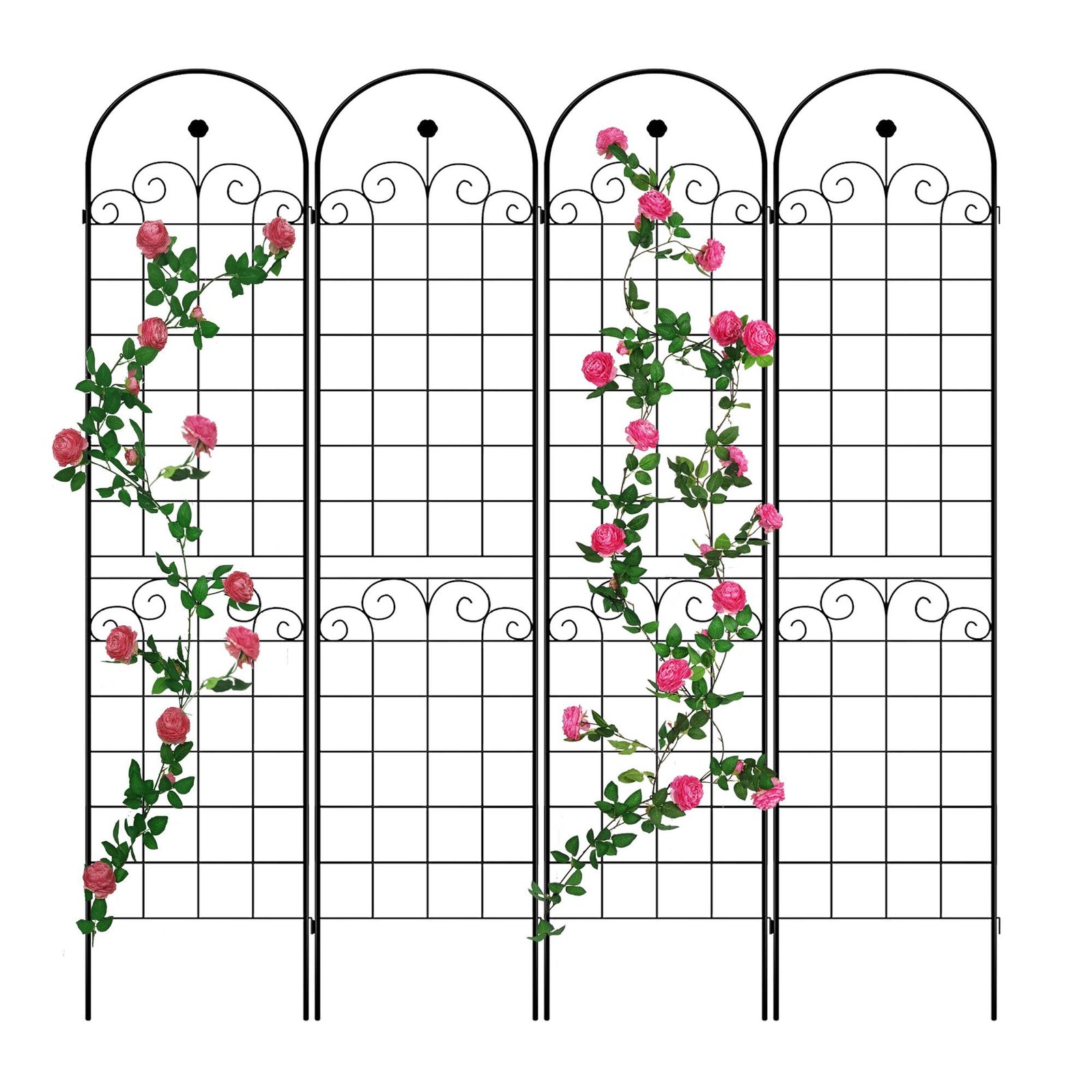 4 Pack Metal Garden Trellis For Climbing Plants Outdoor Netting Trellis - Image 7