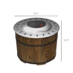 Smokeless Fire Pit, Portable Camping Bonfire Stove With Mat For Backyard, Patio, Picnic, Magnesium Oxide, Brown