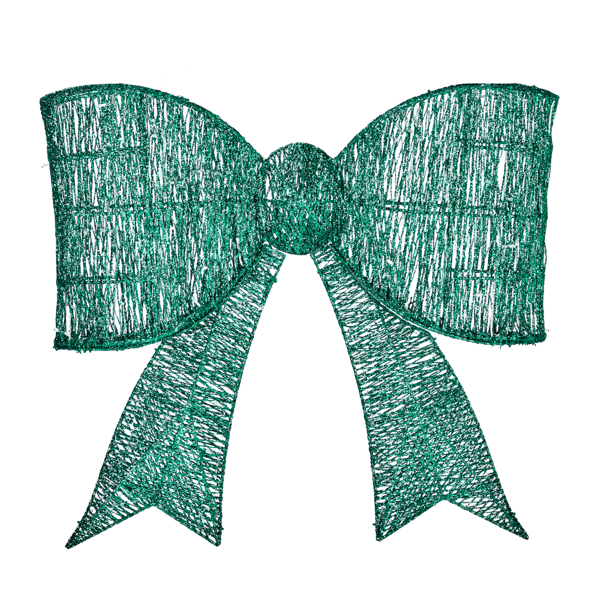Pre-lit Outdoor Giant Bowknot Christmas Decoration, Lighted Metal Frame With 124 Green LED Lights, For Front Door Gate Wall Indoor Outdoor Holiday Party, Green - Image 6