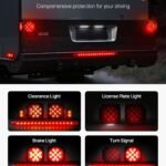 Trailer Lights, 12V LED Trailer Tail Lights Kit With Stop Brake Turn Tail License Plate Clearance Lamp, Waterproof Tow Lighting Kit With Wiring Harness For Boat Truck Camper RV Snowmobile Bus