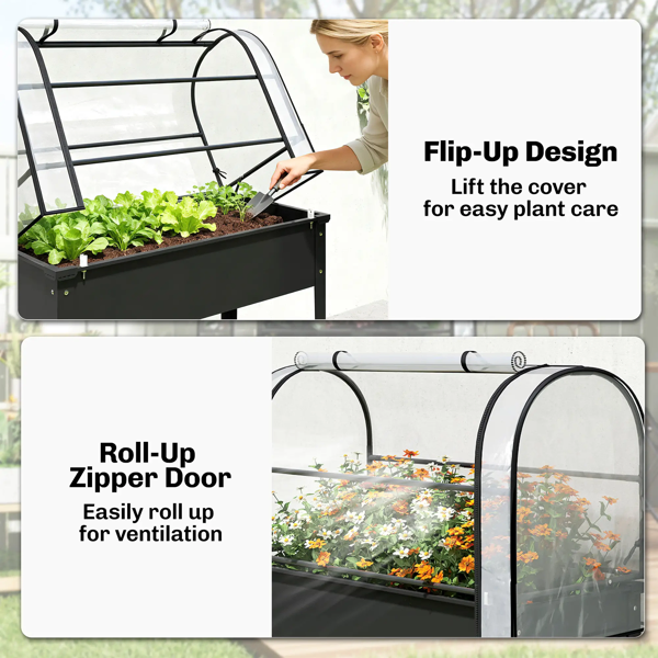 Garden Bed With Mini Greenhouse - Image 3