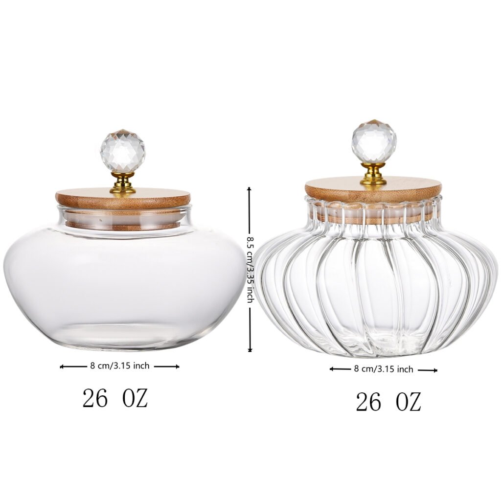 1 PCS High Borosilicate Stripe Sealed Jar, Kitchen Storage Jar, Coffee Can, Coffee Storage Container —