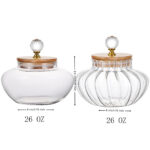 1 PCS High Borosilicate Stripe Sealed Jar, Kitchen Storage Jar, Coffee Can, Coffee Storage Container