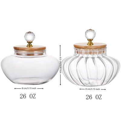 1 PCS High Borosilicate Stripe Sealed Jar, Kitchen Storage Jar, Coffee Can, Coffee Storage Container