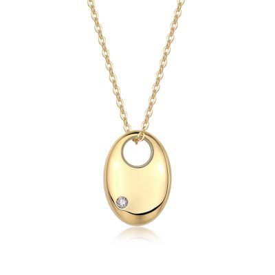 1First Encounter - A Fashionable And Trendy Diamond Pendant Necklace Set With Moissanite S925 Sterling Silver And Gold Plating Prohibit TikTok sales