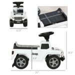 Kids Ride On Push Car, With Engine Sounds & Under-Seat Storage, Foot-to-Floor Ride On Sliding Car With Horn, Sit And Scoot Ride On Toy, Ages 1.5-3 Years, White